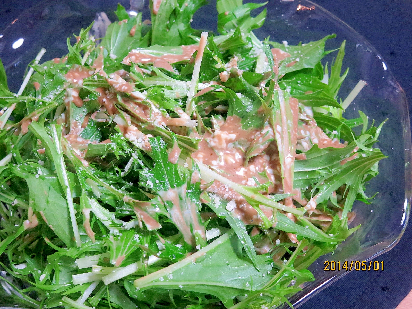 マヨバルサミコ酢de水菜のサラダ