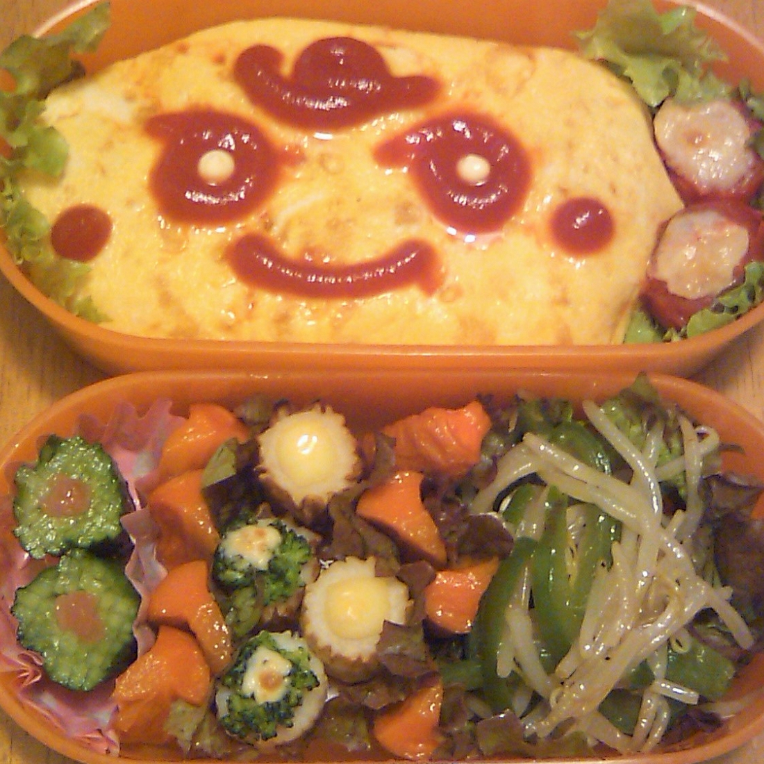 こどものお弁当★スマイルオムライス