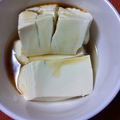 豆腐割れちゃいましたが、美味しく頂きました♪( ´θ｀)ノ
レンジ時間を少し長めにしました！
