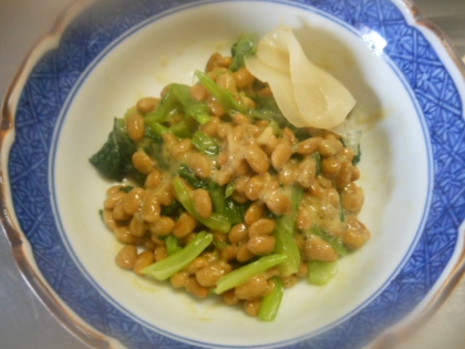 小松菜和え納豆