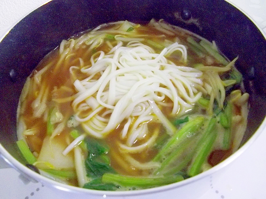 カレー鍋～稲庭うどんをつけ麺風に♪