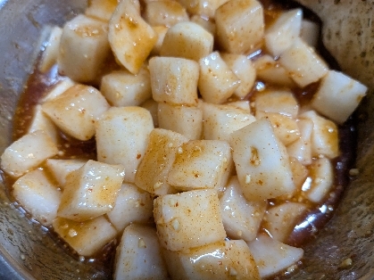 キムチの素で　本格カクテキキムチ