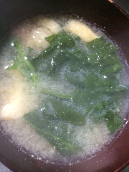 小松菜にしみた汁が美味しかったです。
ご馳走様でした！