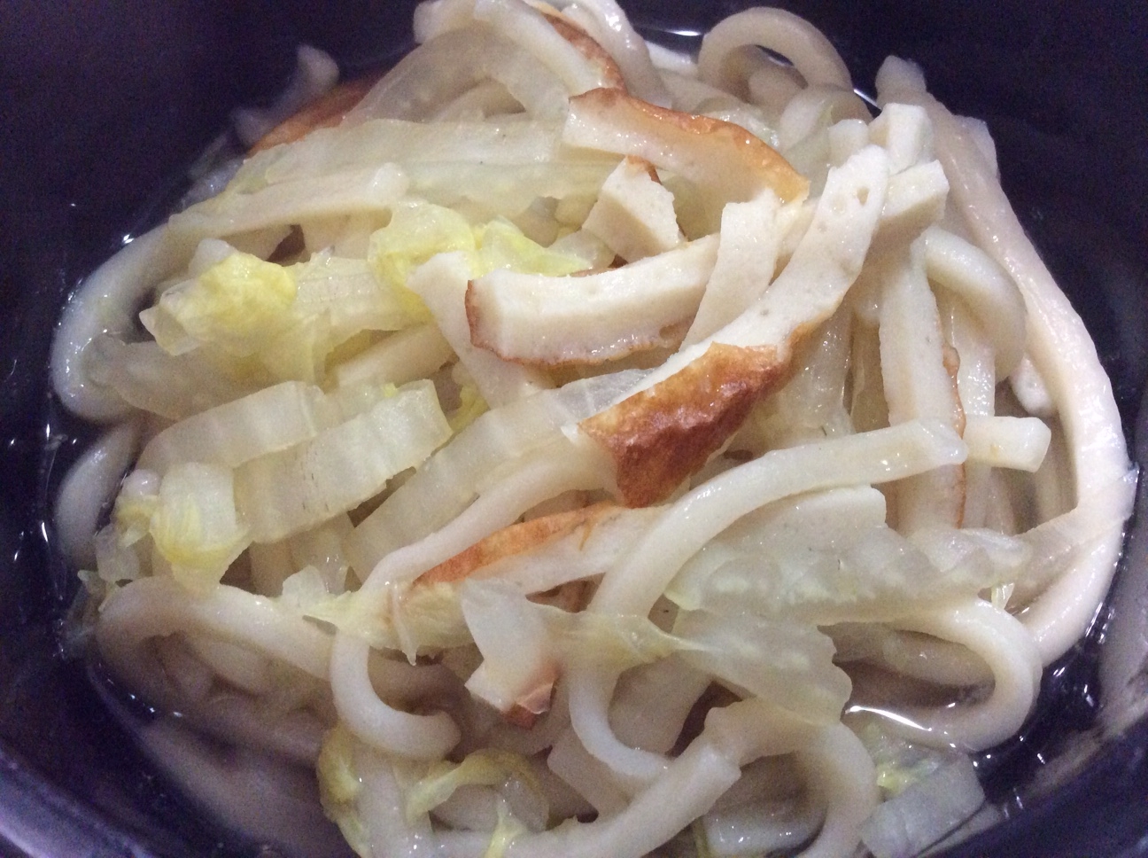 ちくわと白菜と生姜の煮込みうどん