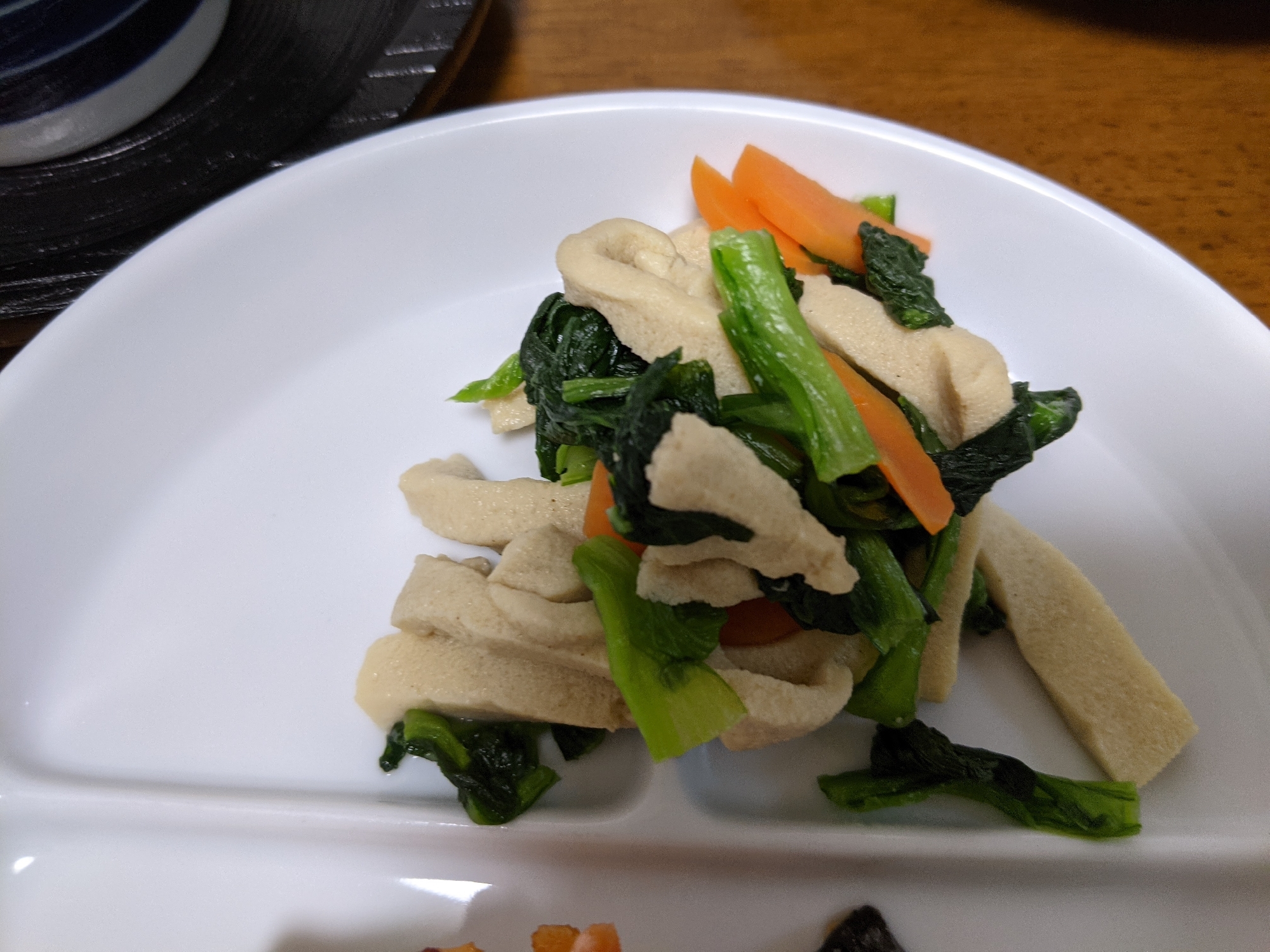 小松菜と高野豆腐の炒め煮