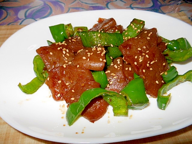 コンニャクとピーマンの焼肉のたれ炒め