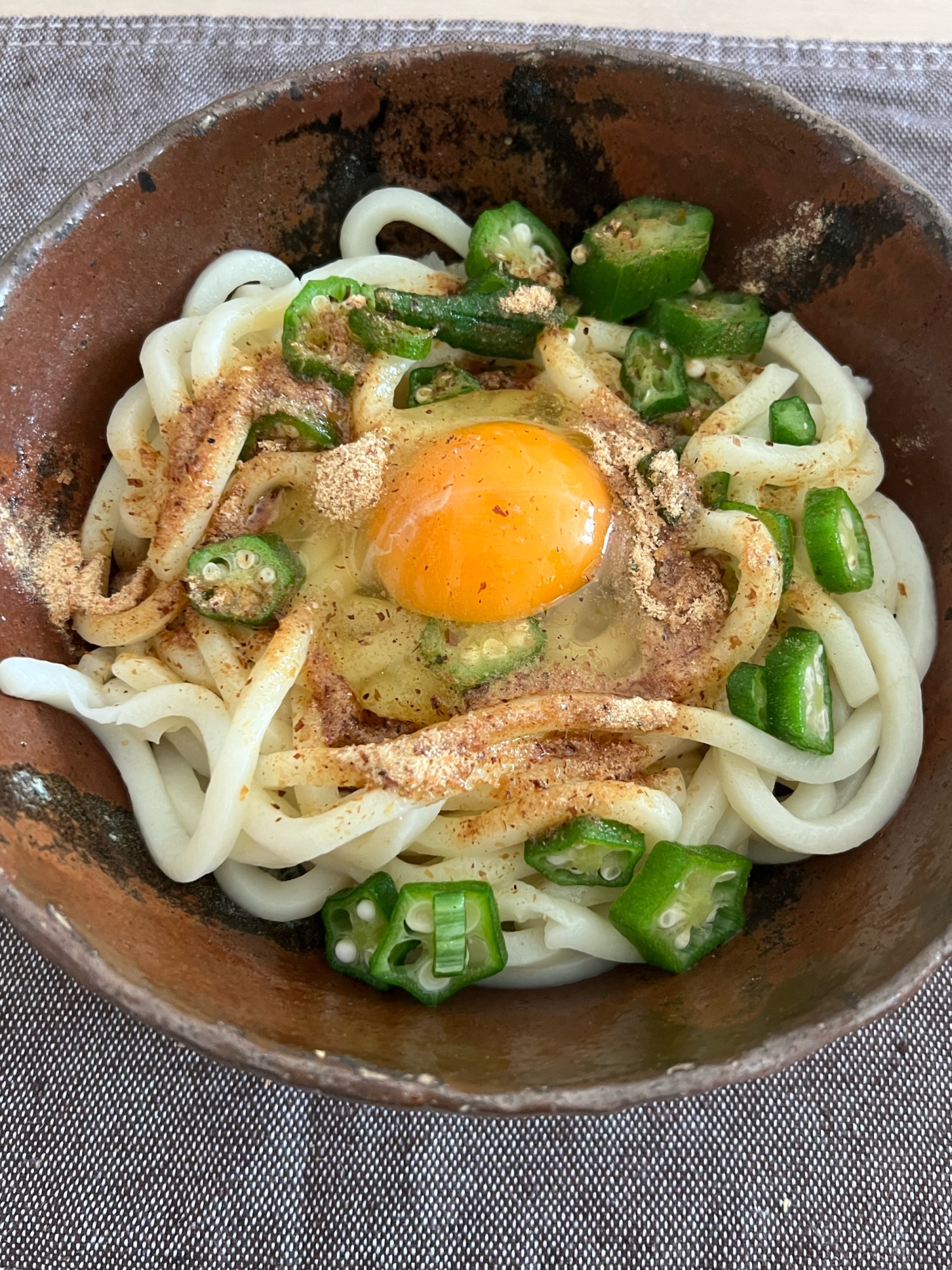茅乃舎のだしを使って♪簡単釜玉うどん