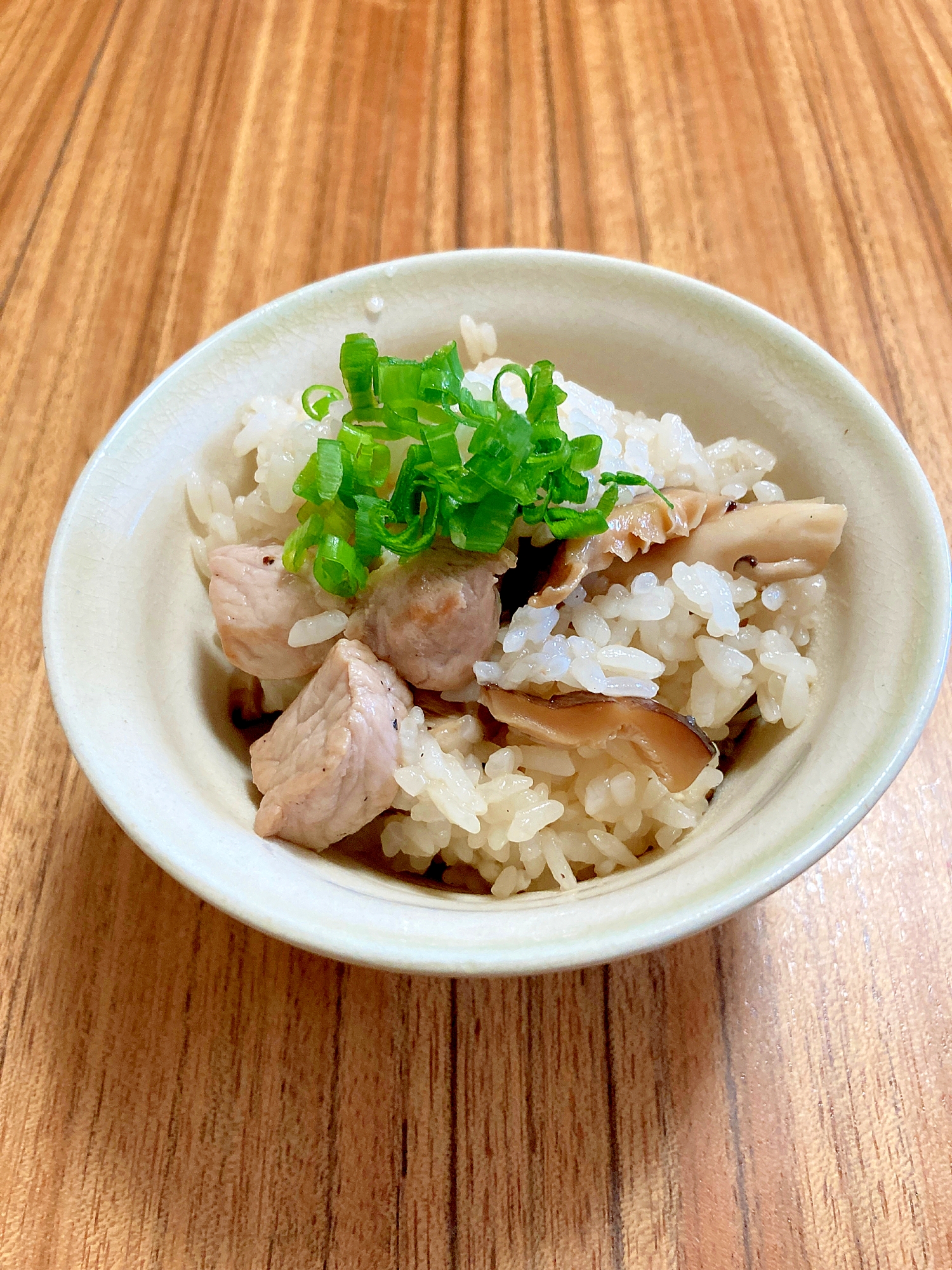 うちのごはん　豚ロースときのこのおこわ