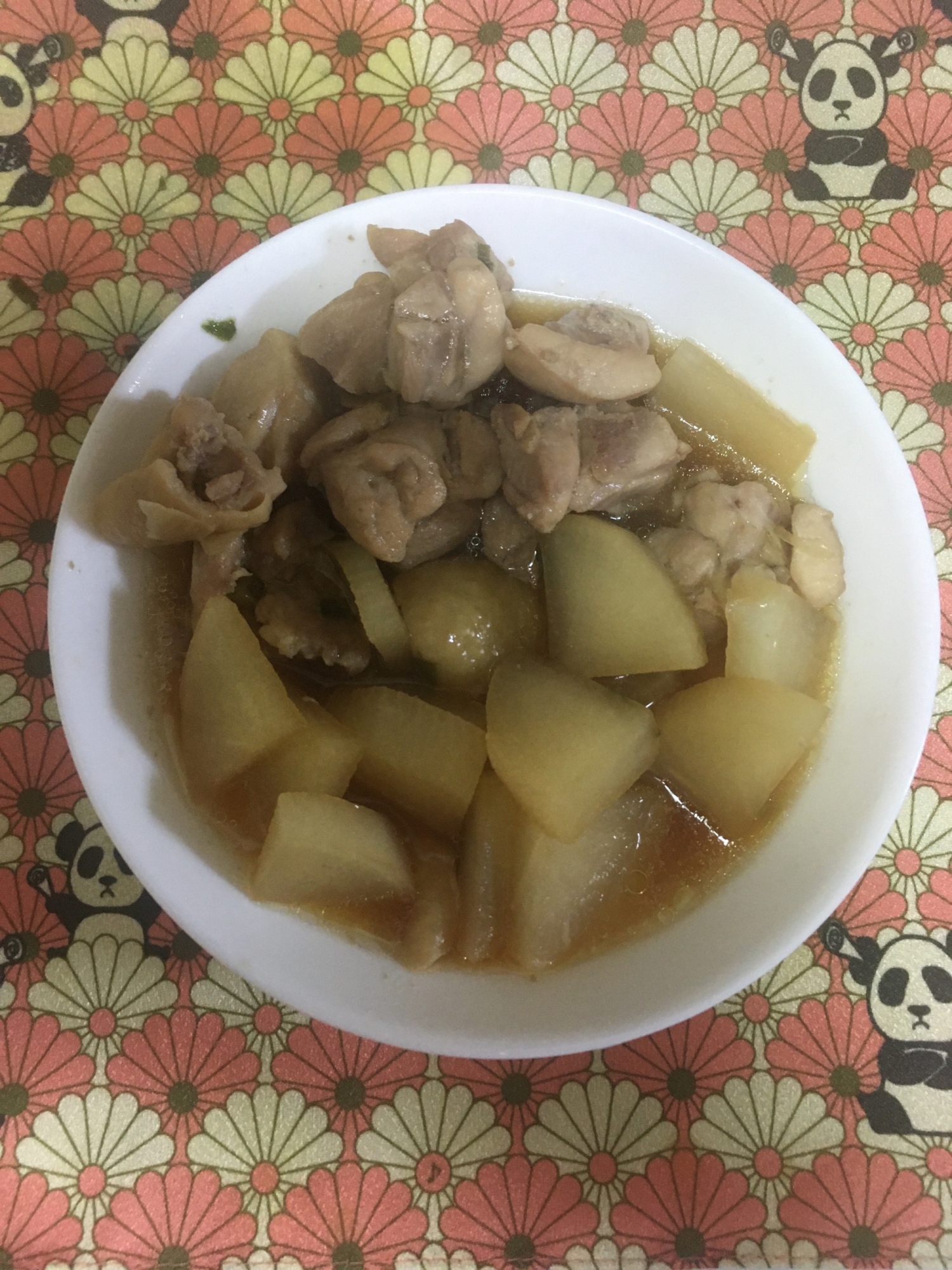 昆布つゆで、簡単♪大根と鶏もも肉の煮物