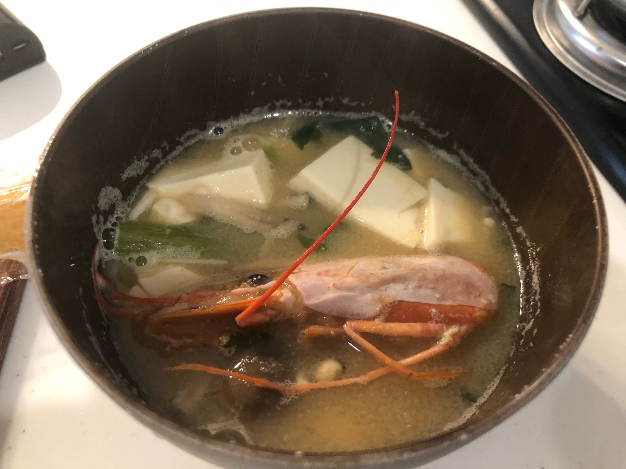 海老の出汁で✩絶品味噌汁