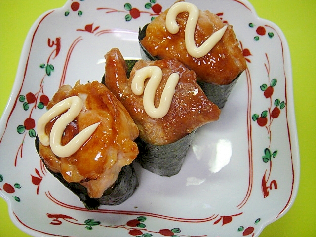 照り焼きチキンの軍艦巻き レシピ 作り方 By Mint74 楽天レシピ