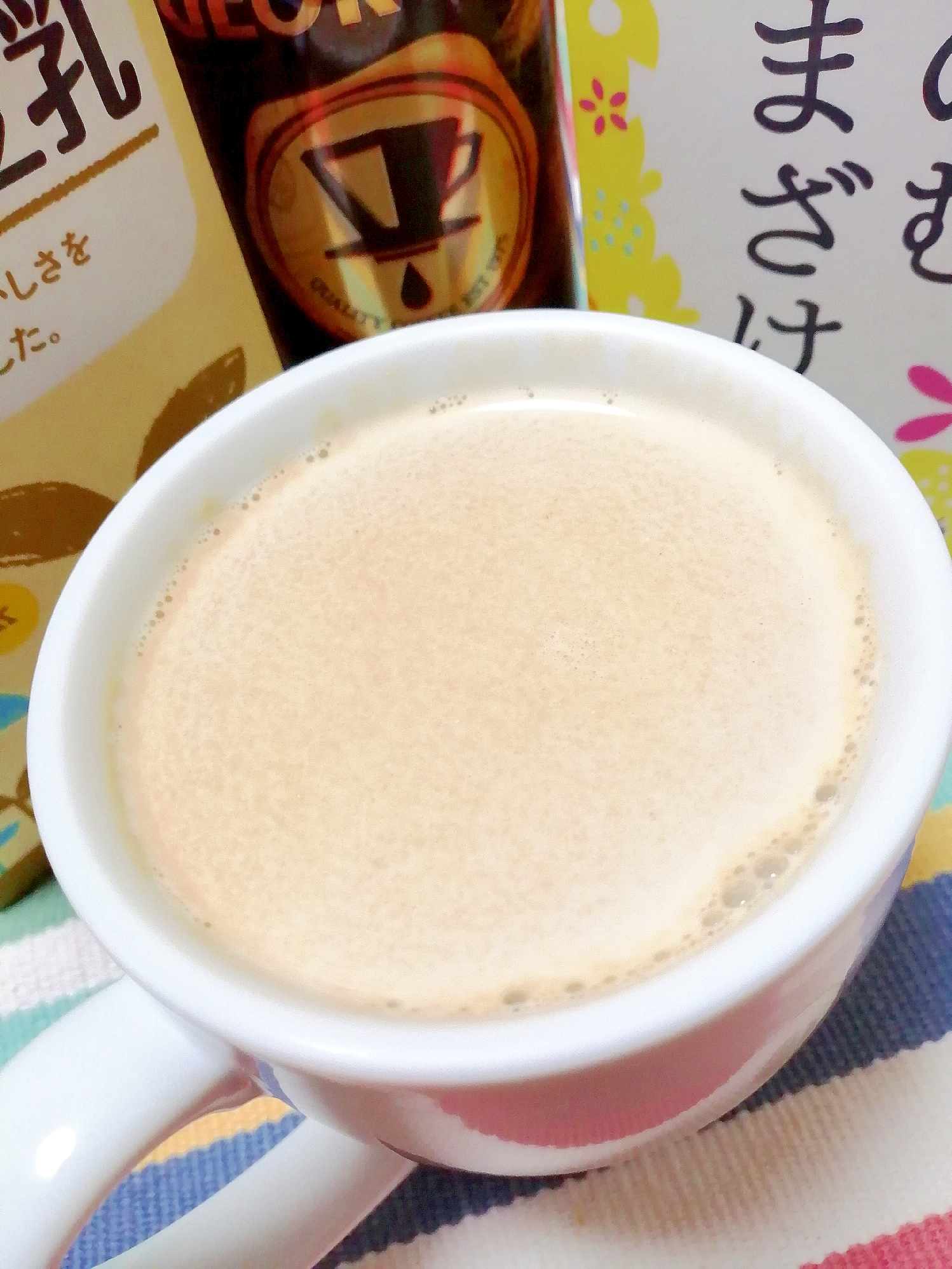 ホッと☆甘酒豆乳カフェオレ♪