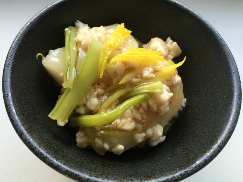 ゆず香る★カブの鶏あんかけ煮