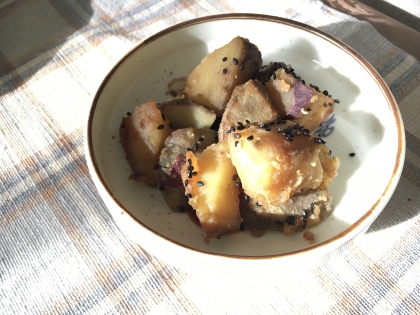 お芋は少し蒸し焼きにしました。美味しくできました^_^