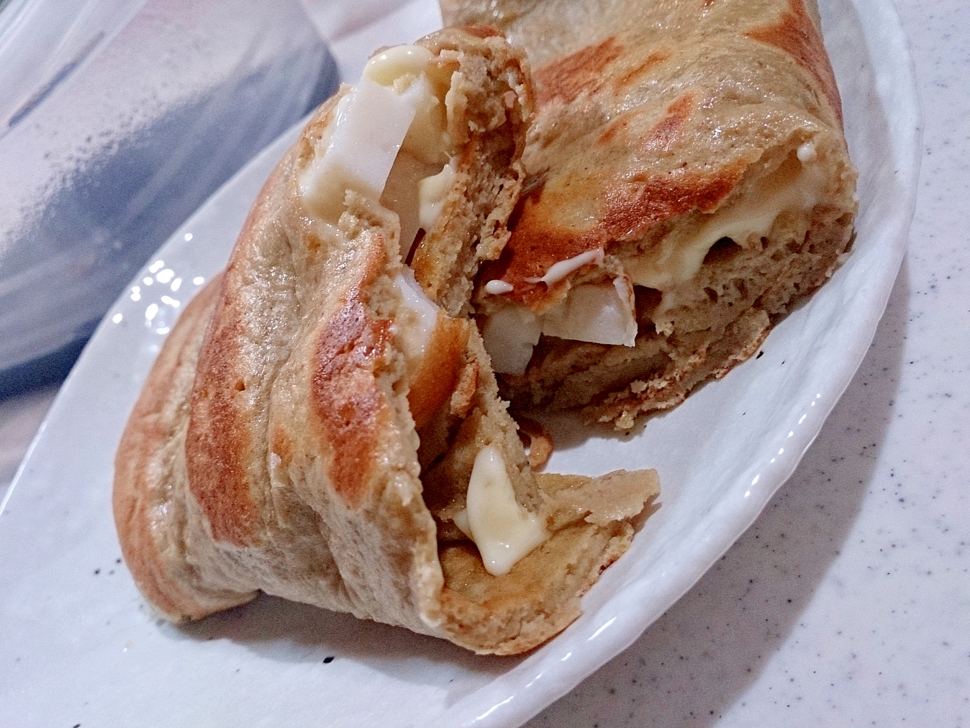 お正月の余り物かまぼこチーズロールパンケーキ レシピ 作り方 By Hideok8 楽天レシピ