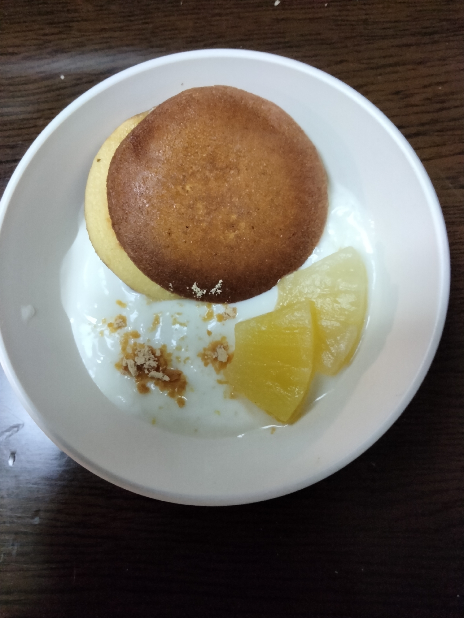 今日のヨーグルト♡和菓子&パイン