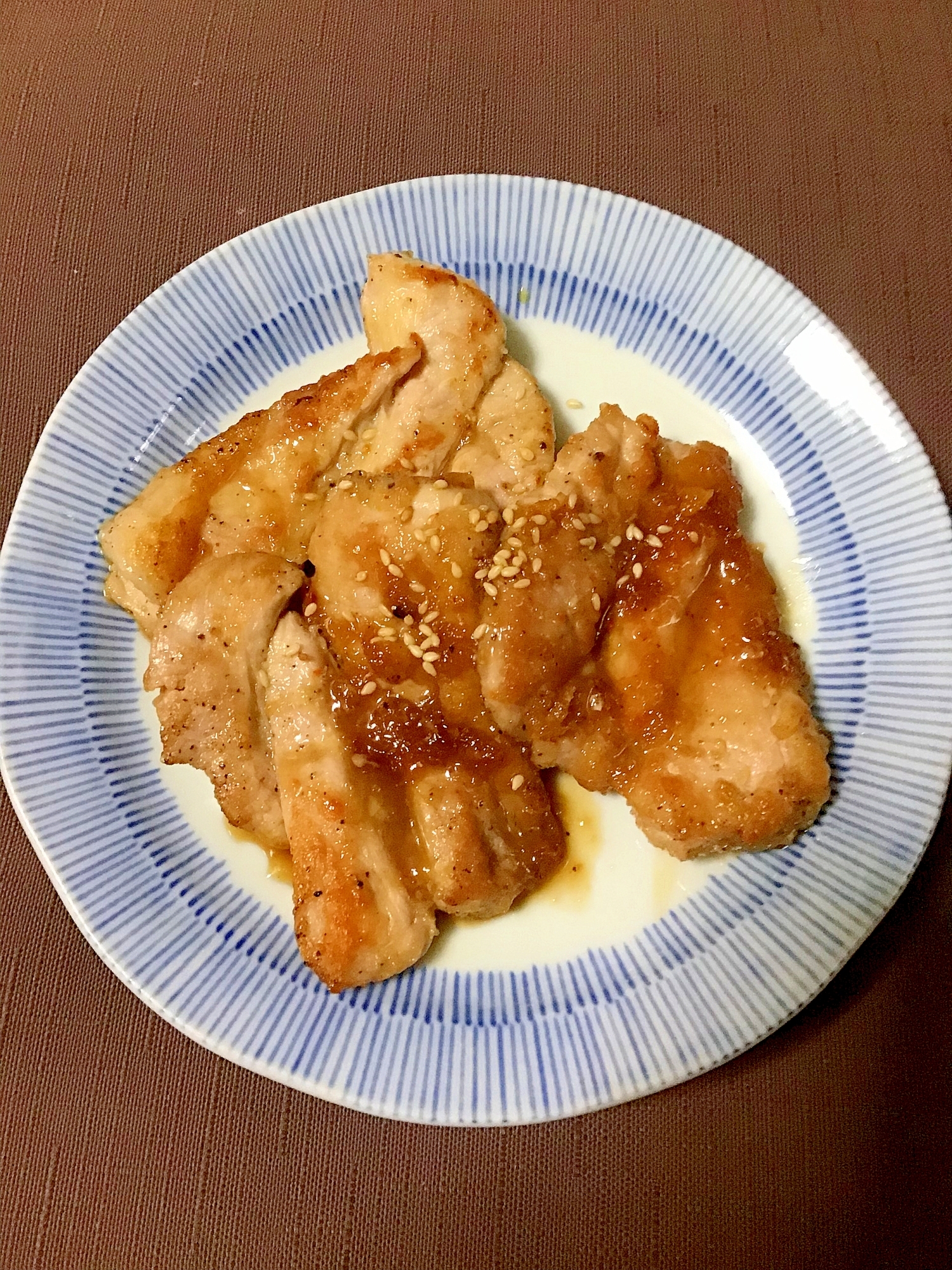 ポン酢ダレde甘酸っぱい豚の生姜焼き。