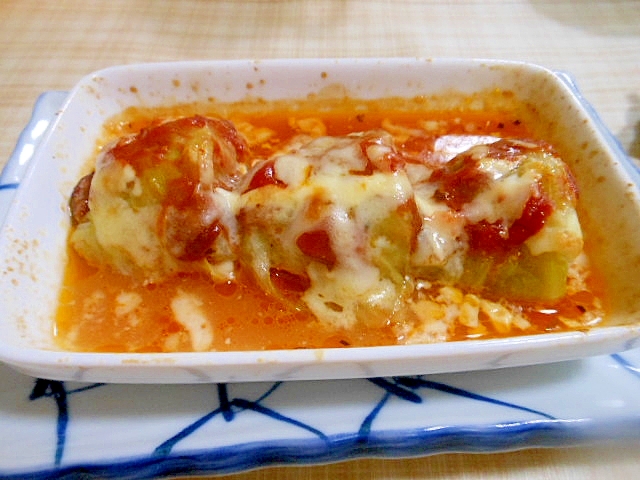 【リメイク】ロールキャベツのマヨケチャチーズ焼き