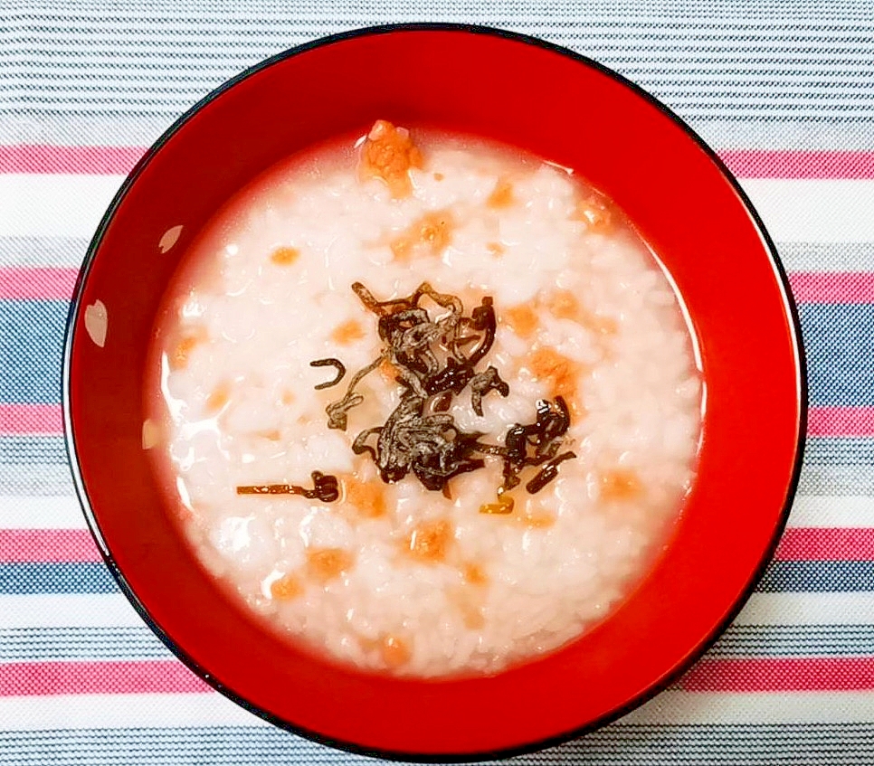鮭と塩昆布のお粥 レシピ 作り方 By のん７８６ 楽天レシピ