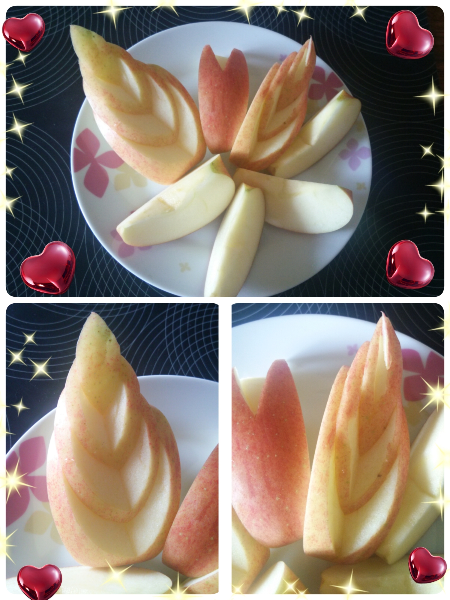不器用な私にもできるリンゴの飾り切り レシピ 作り方 By Emi S Kitchen 楽天レシピ