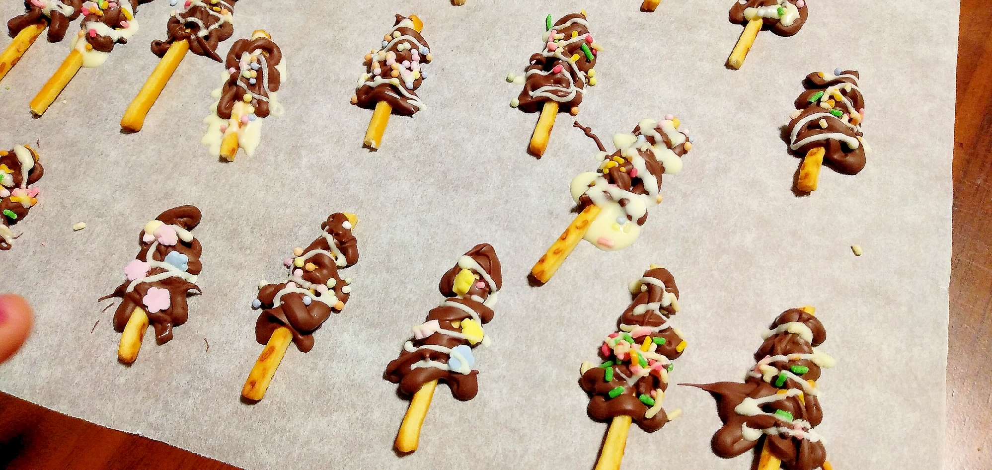 クリスマスツリーのかざりチョコ