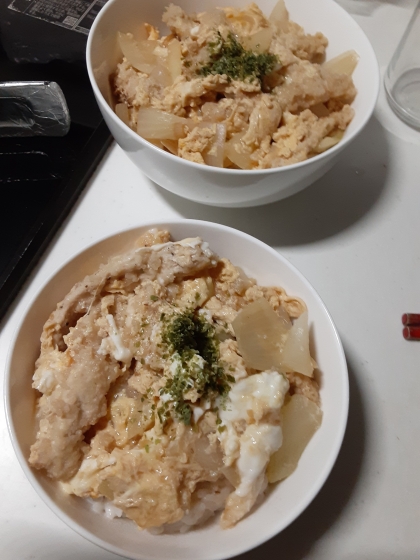 ちょっぴりヘルシーに♪鶏かつ丼☆