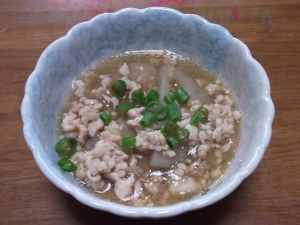 蓮根の鶏そぼろあんかけ