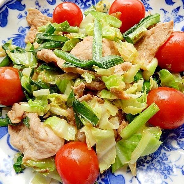 ５分！？生姜醤油漬けの豚こまで❤キャベツ&ニラ炒め
