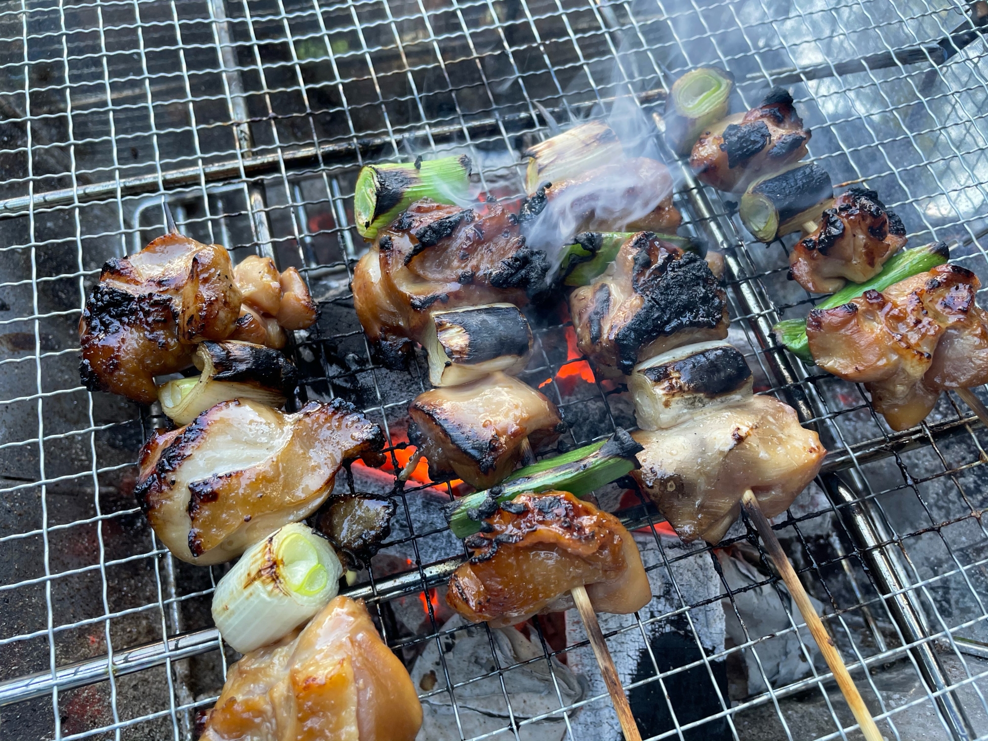 【キャンプ】元気の出る焼き鳥！！