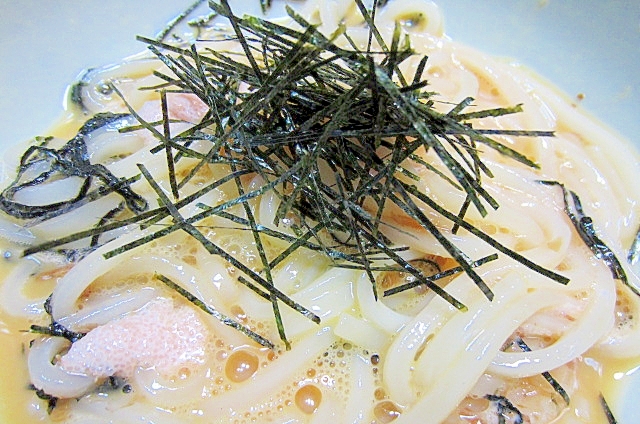 簡単☆釜たまたらこうどん