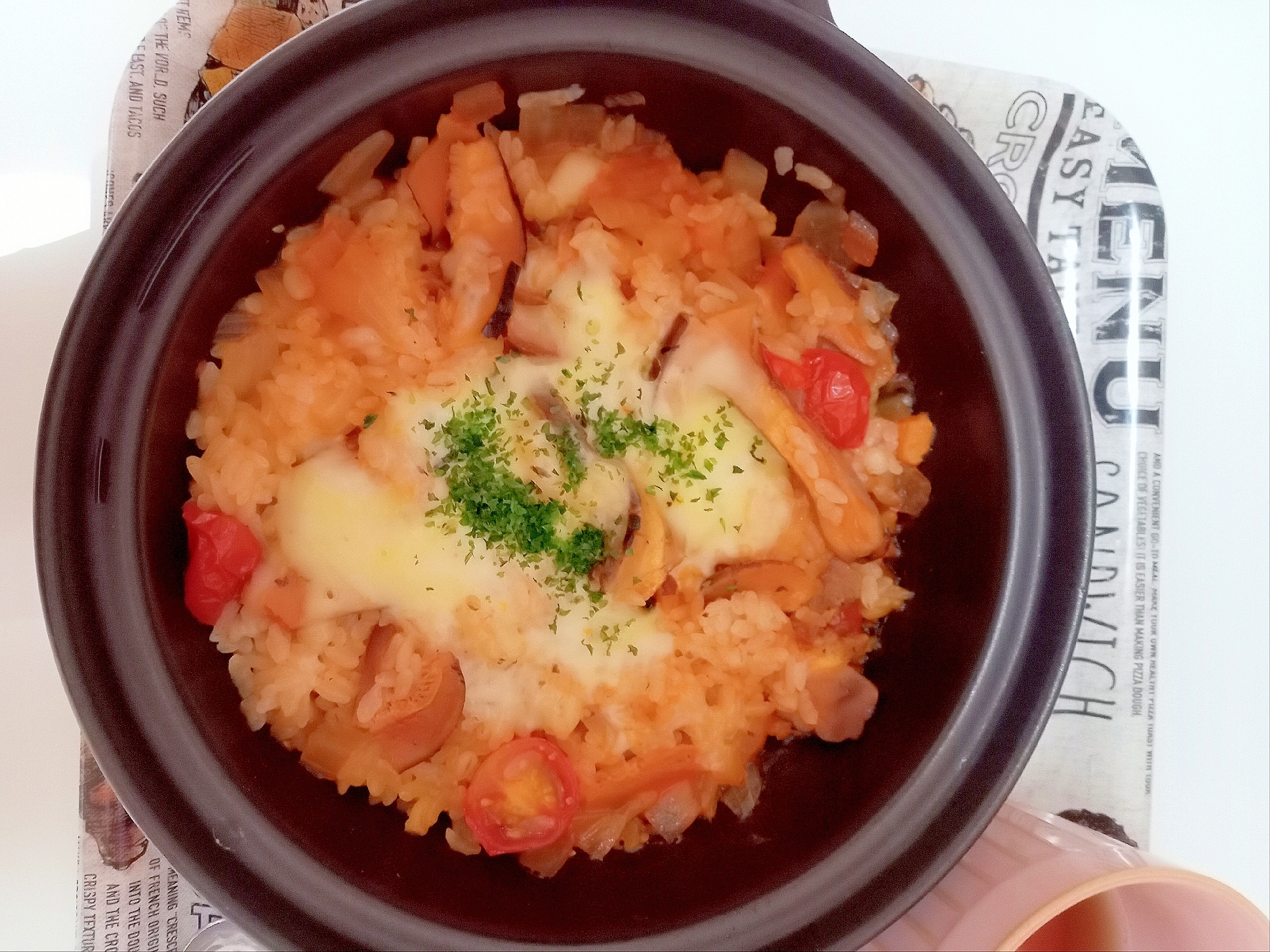 ミニトマトのチーズリゾット