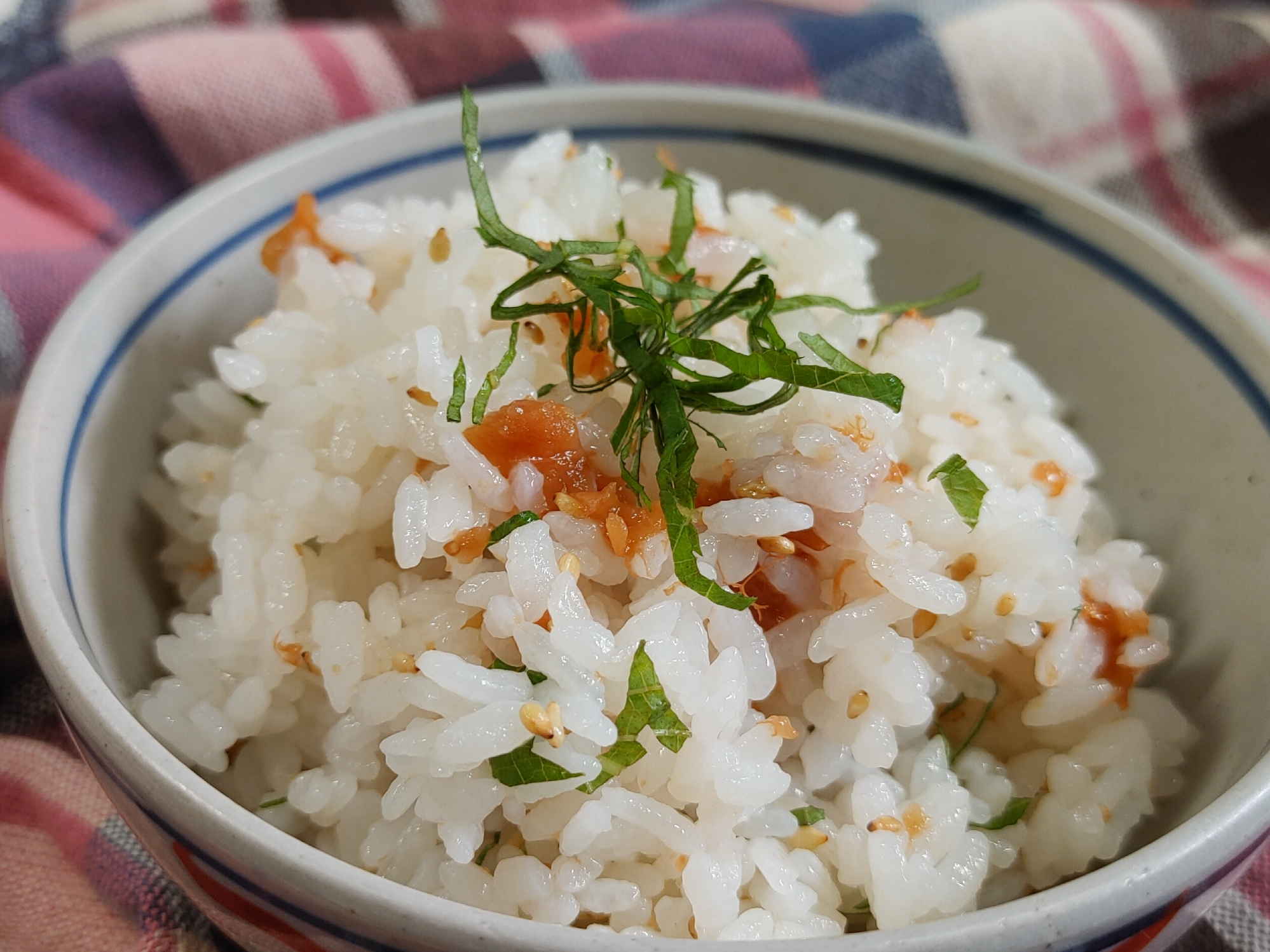 おひとり様の〜香る梅しそご飯