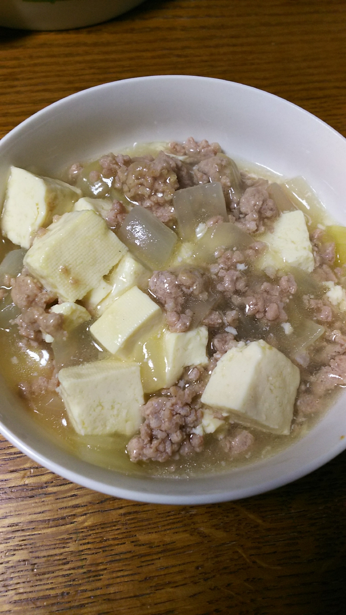 豆腐&玉ねぎ&豚ミンチの創味シャンタン餡