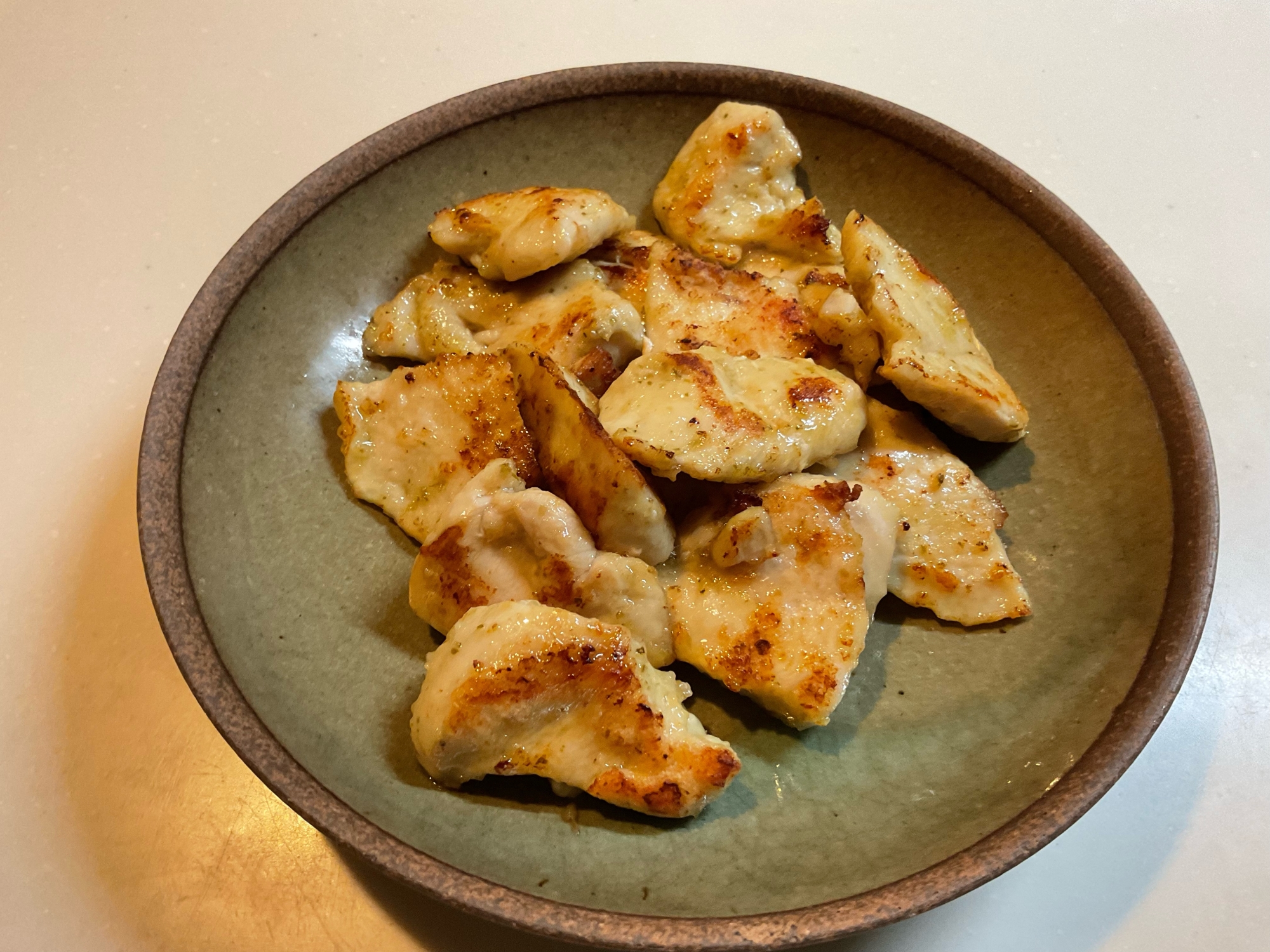 鶏むね肉の柚子胡椒マヨ焼き！