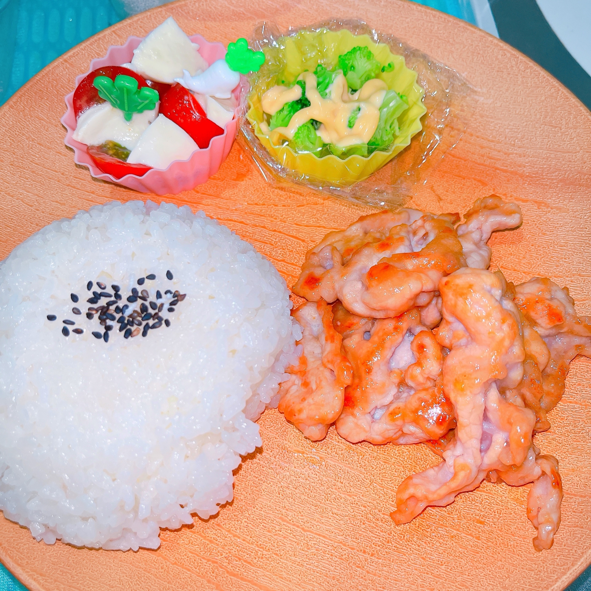 ワンプレート￤生姜焼き定食￤簡単￤ワンパン￤お弁当