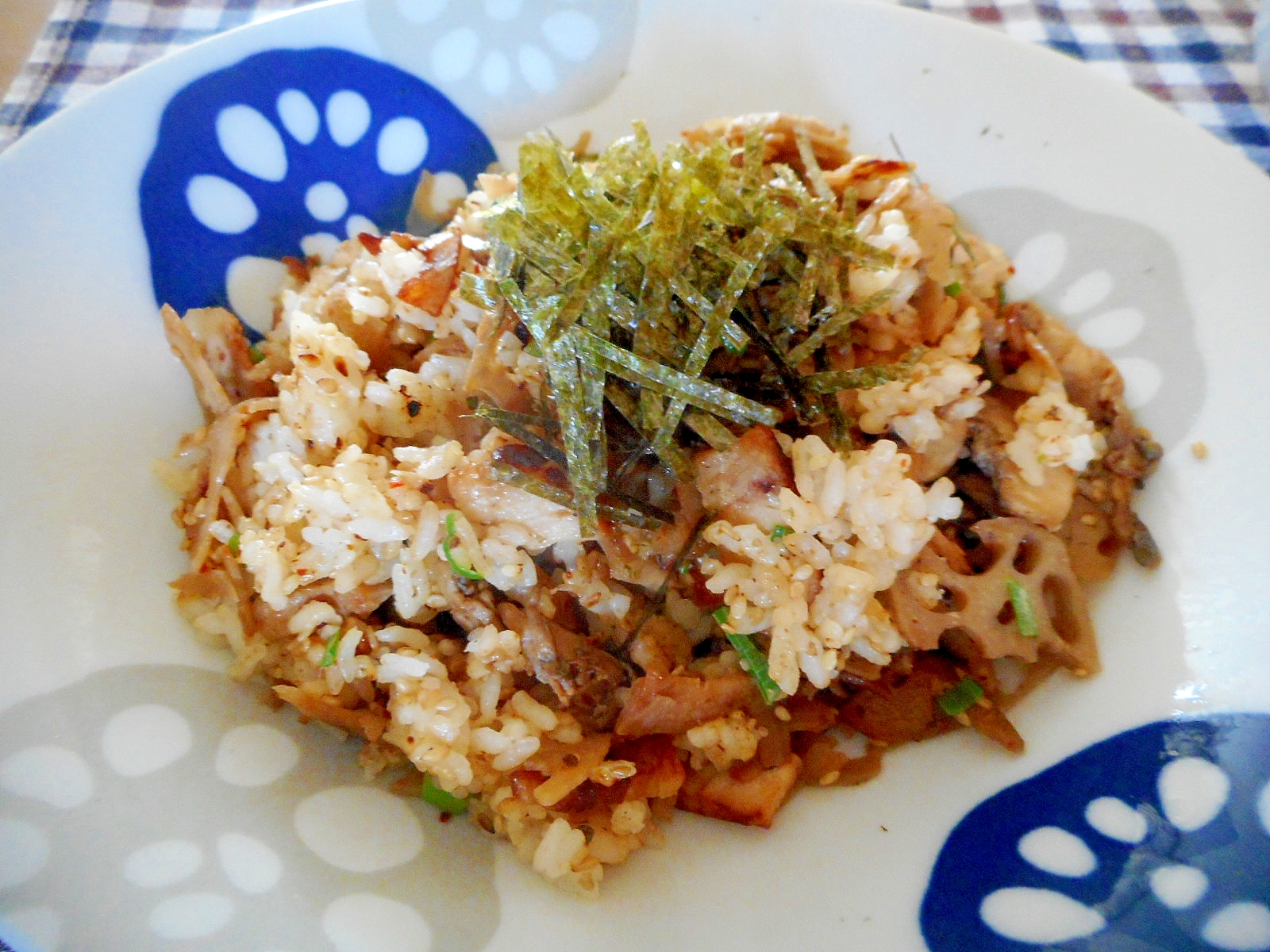 レンコンと豚肉のきんぴらチャーハン レシピ 作り方 By Mococo05 楽天レシピ