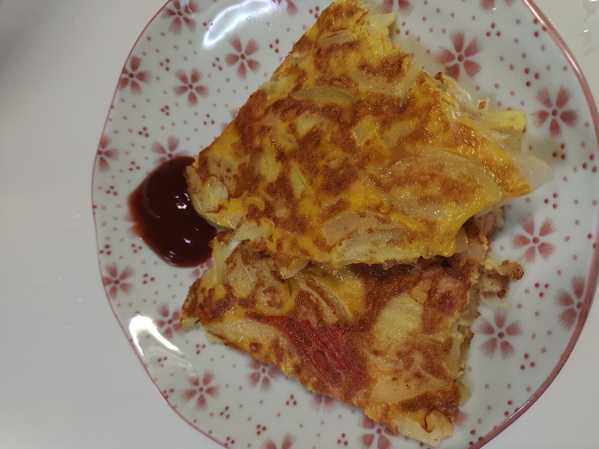 新玉ねぎのチーズオムレツ