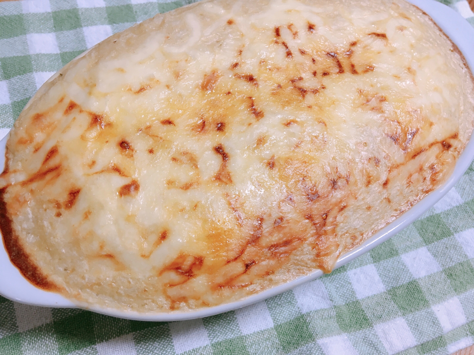 お餅の長芋とろろグラタン