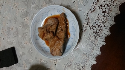 圧力鍋で作る骨まで食べれるさばの味噌煮♪