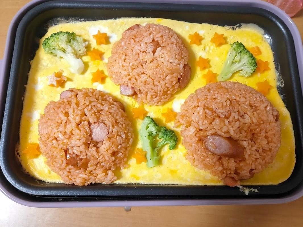 食事が楽しくなる Brunoオムライス レシピ 作り方 By Na 管理栄養士 楽天レシピ