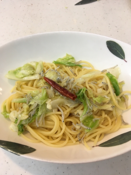 ☆お家でひとりランチ☆じゃことキャベツのパスタ