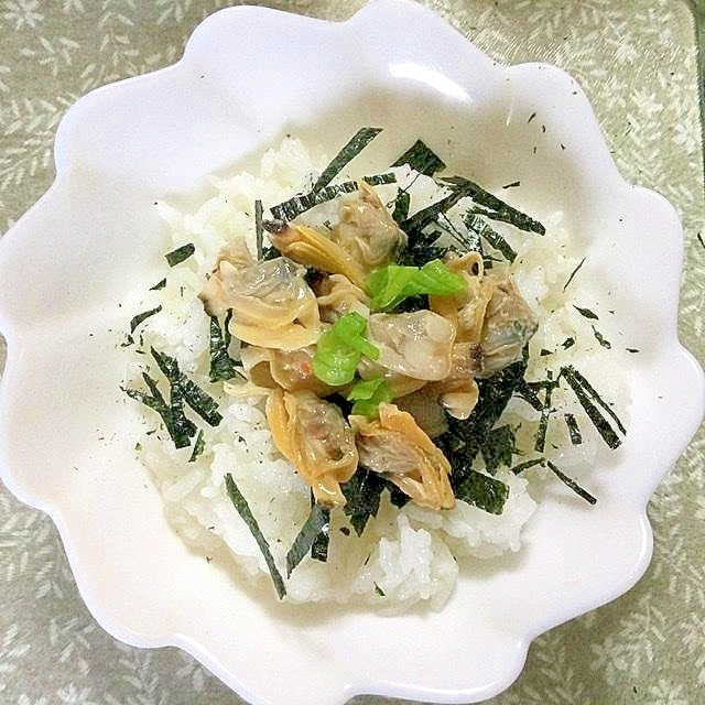 あさりの酒蒸し丼