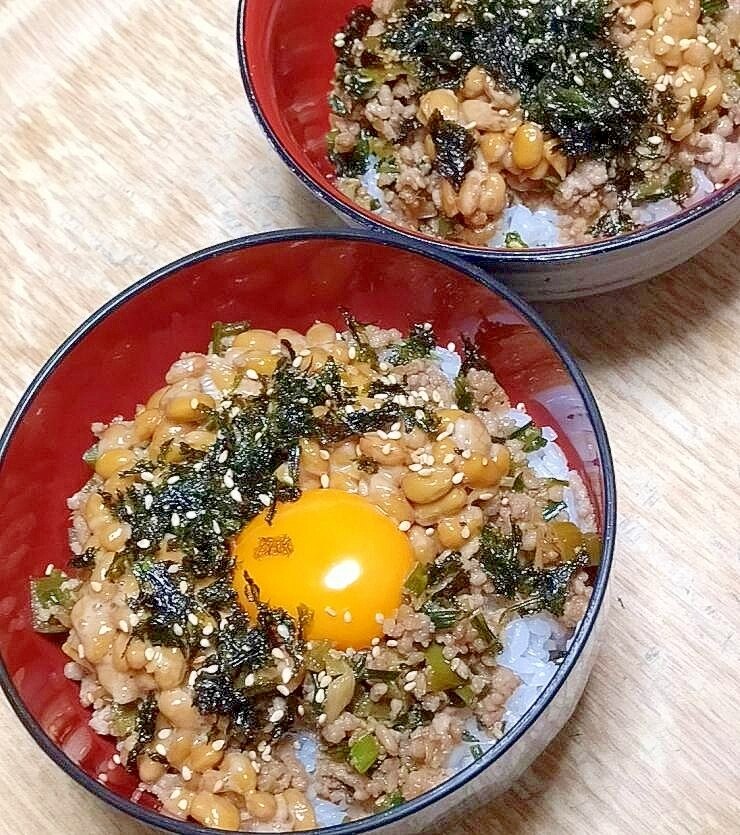 ニラも加えた納豆スタミナ丼 レシピ・作り方 by デラみーやん - 楽天レシピ