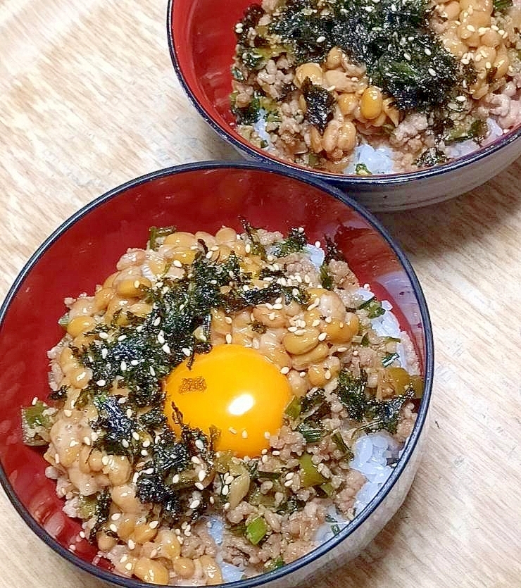 ニラも加えた納豆スタミナ丼 レシピ・作り方 by デラみーやん - 楽天レシピ