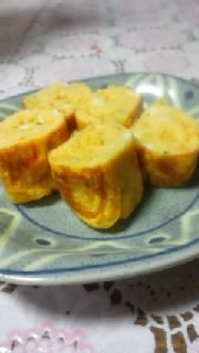 お弁当に♪あげ玉入りでお好み焼き風？卵焼き★