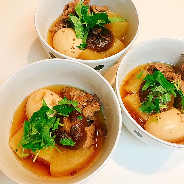 お安い輸入ビーフで 大根とゆで卵と牛バラ肉の煮物 レシピ 作り方 By えだ豆カシューナッツ 楽天レシピ