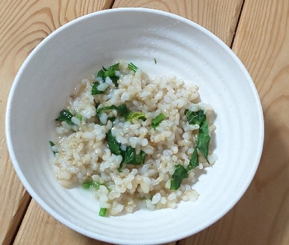 お粥、玄米ご飯と大根葉で作りました☘️玄米お粥にすると食べやすくて、おいしかったです♥️
たくさんレポありがとうございます(*ﾟー^)