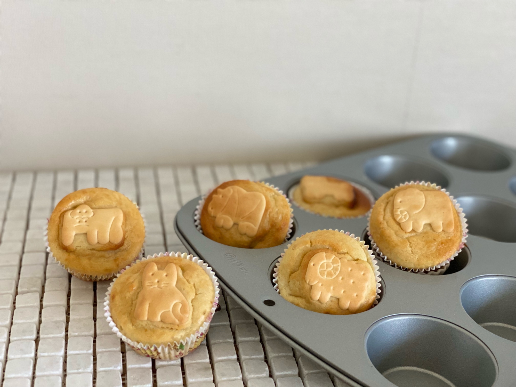 バナナ香るカップケーキ