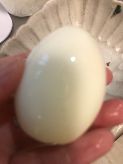 つるるんときれいな茹で卵ができました♪