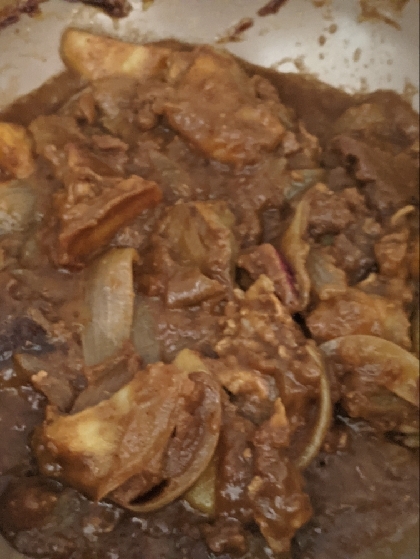 お肉ゴロゴロ■豚と玉ねぎたっぷりカレー‼️肉食
